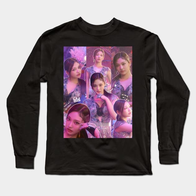 Aespa Ningning Collage Long Sleeve T-Shirt by hheiyeh